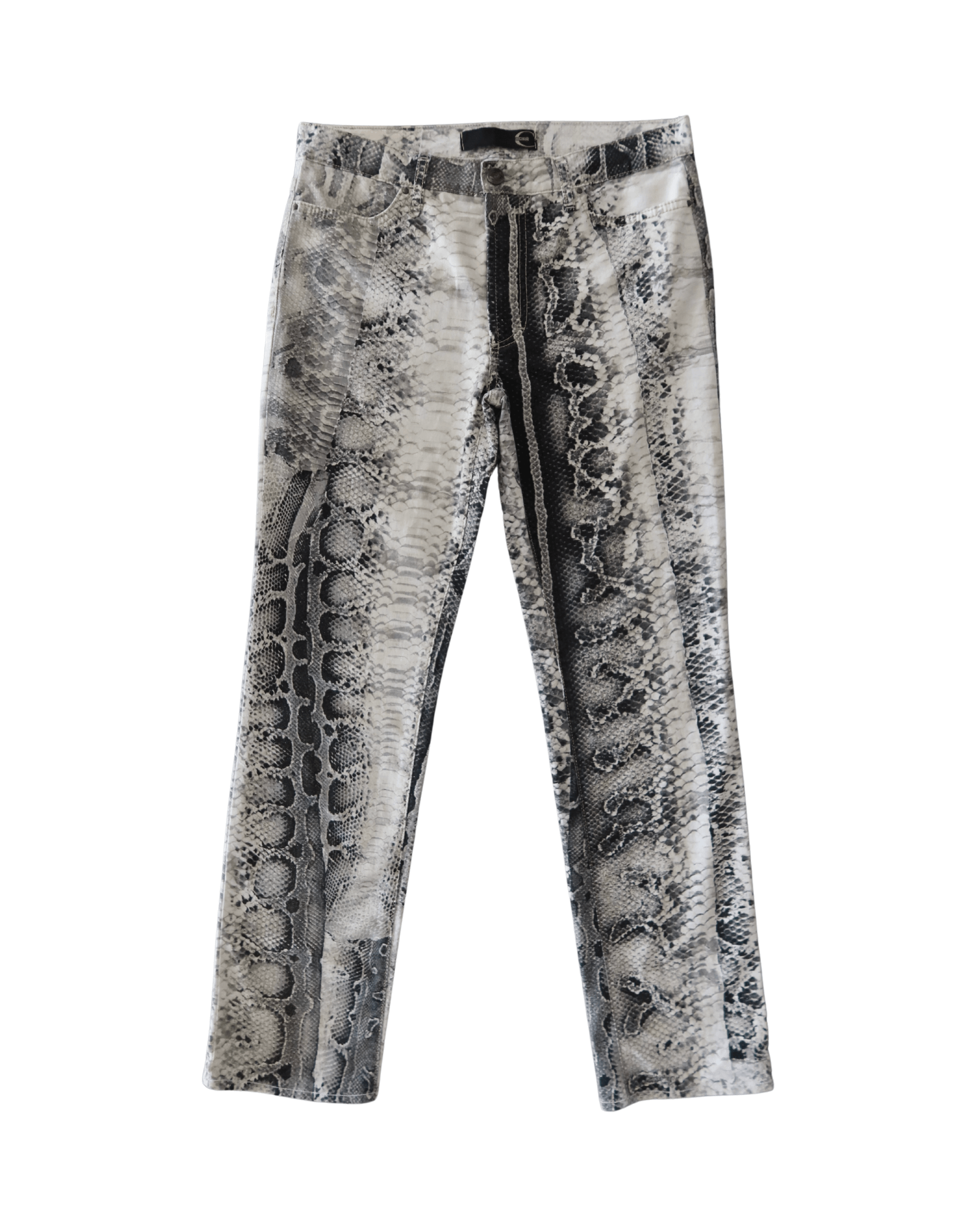 Just Cavalli Grey Snake Print