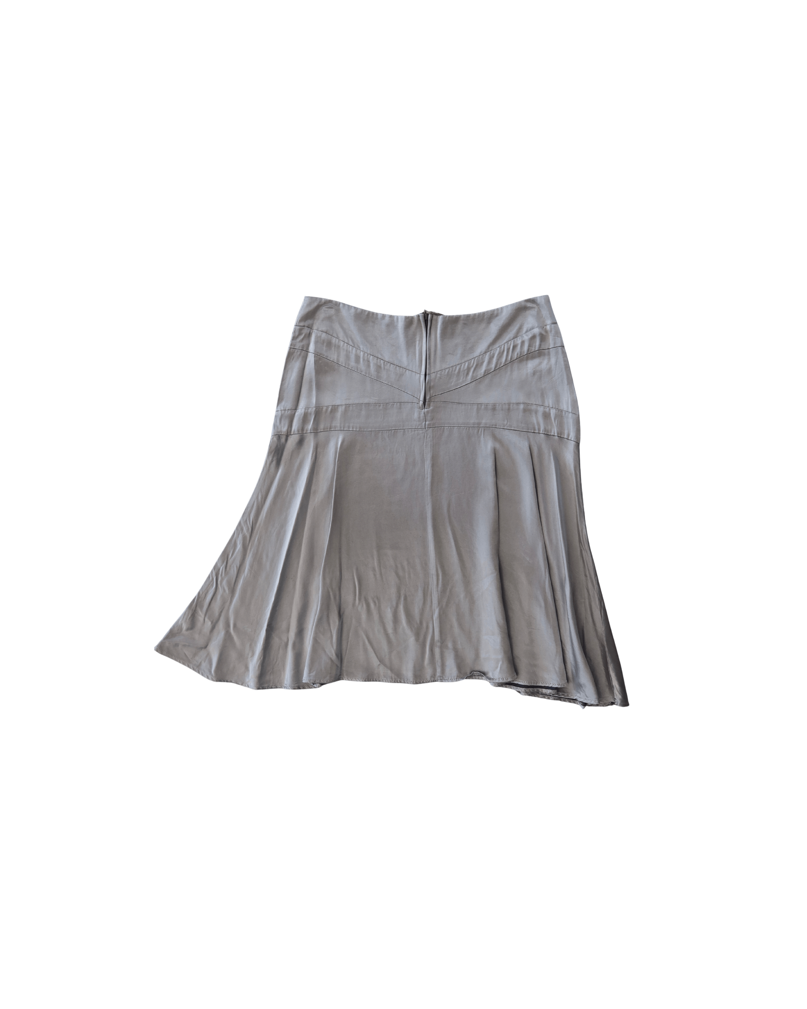 Falda De Seda Plateada