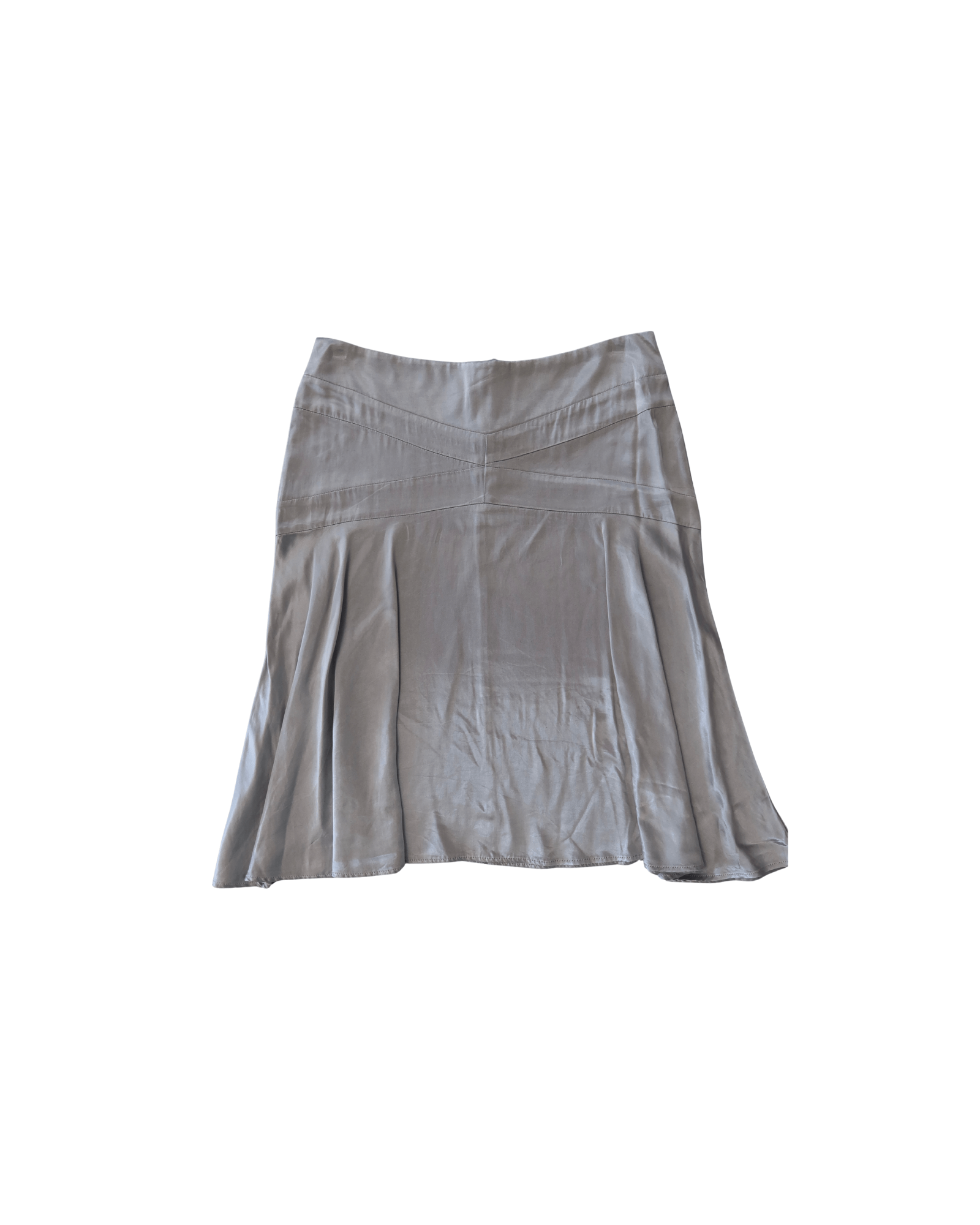 Falda De Seda Plateada