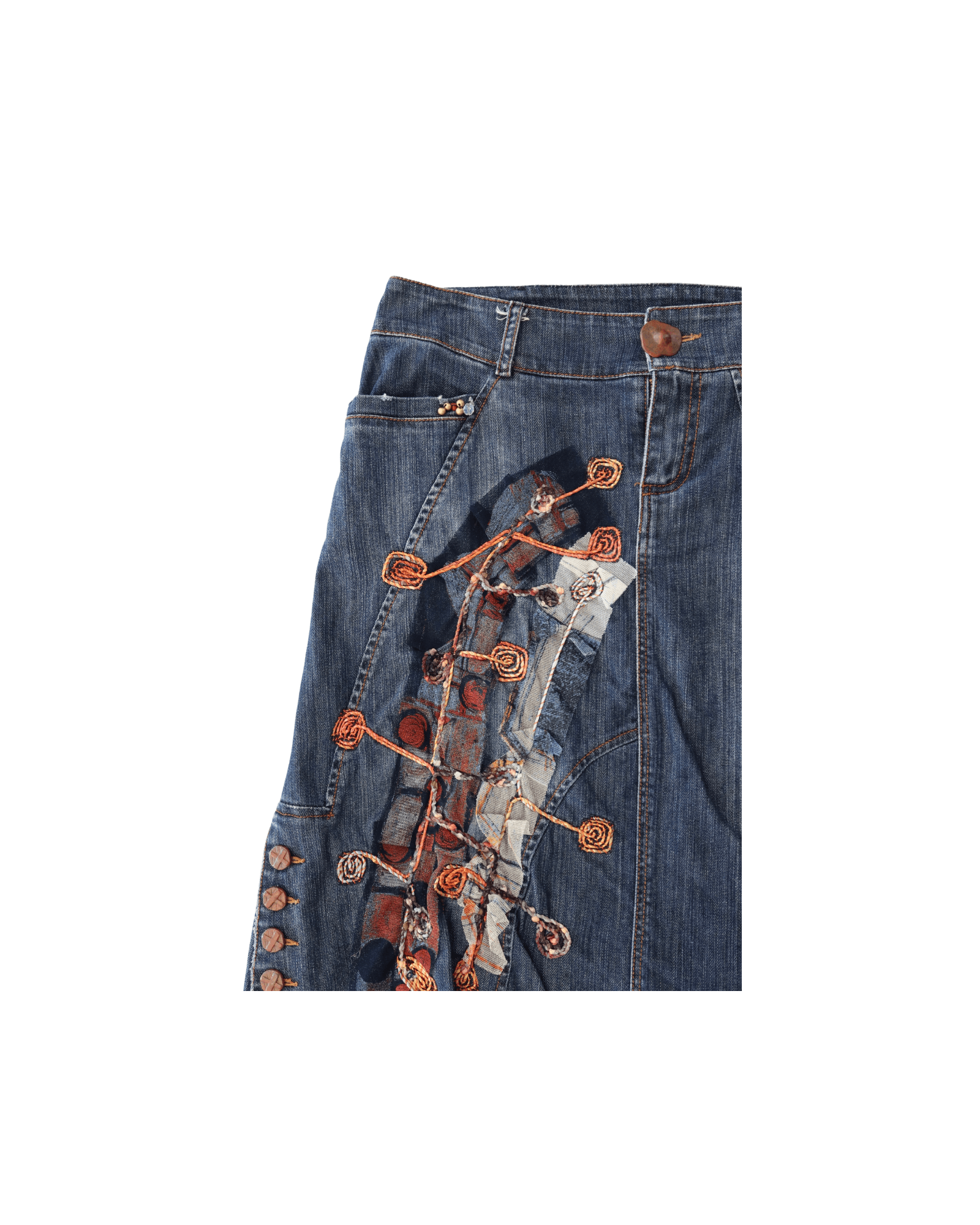 Falda Legatte Denim Embroided