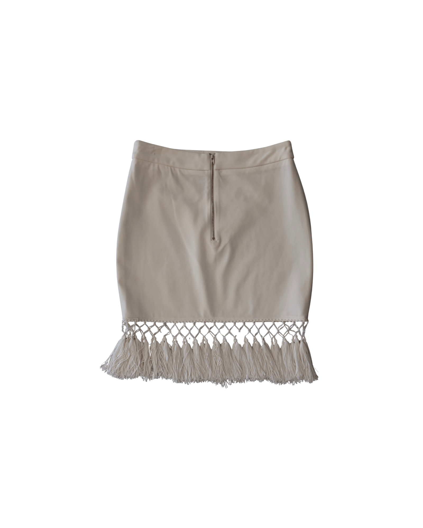 Falda Blanca Macrame Teria Yabar