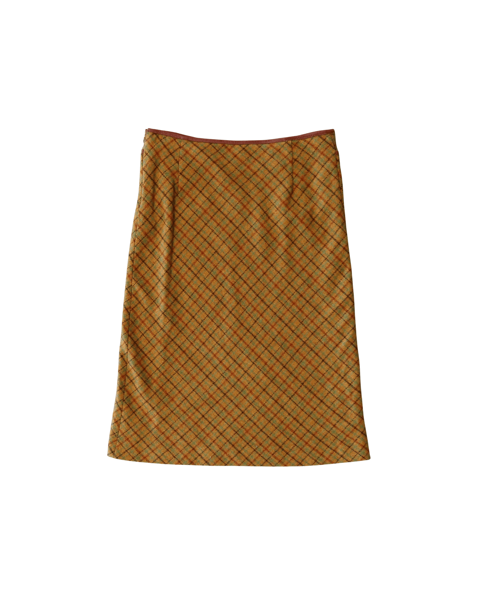 Fornarina Plaid Wool Skirt
