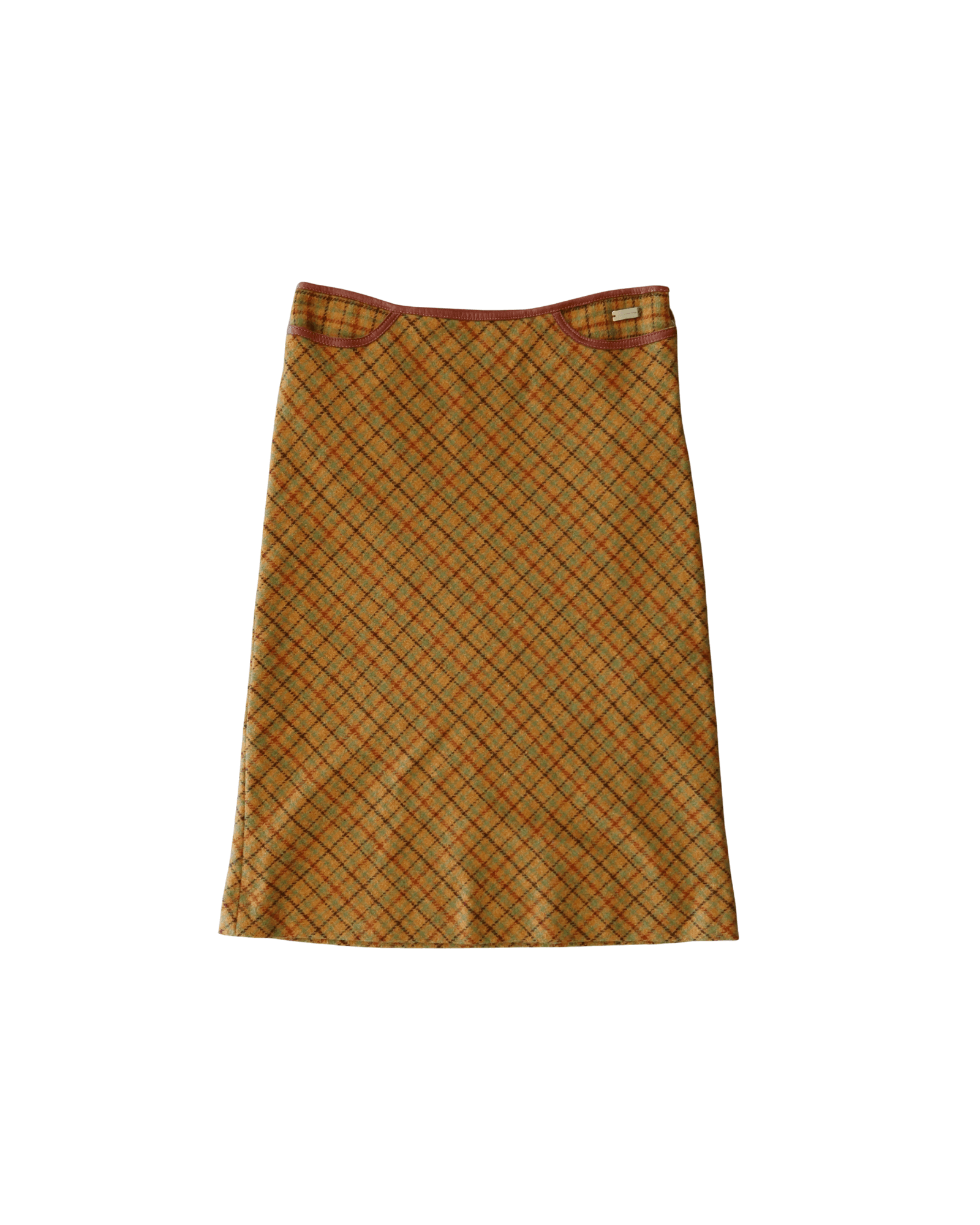 Fornarina Plaid Wool Skirt